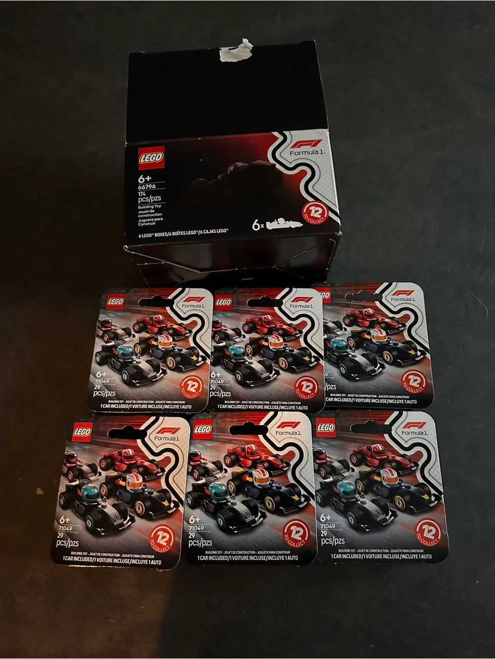 The LEGO Formula 1 Collectible Race Cars 6-Pack (Set 66796)